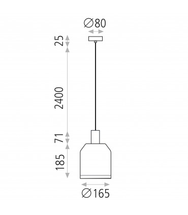 Lámpara colgante led TURKANA