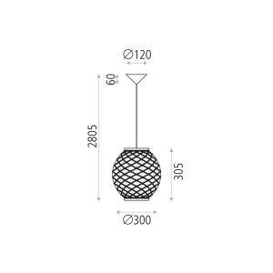 lámpara colgante fibra natural esquema LENNIS