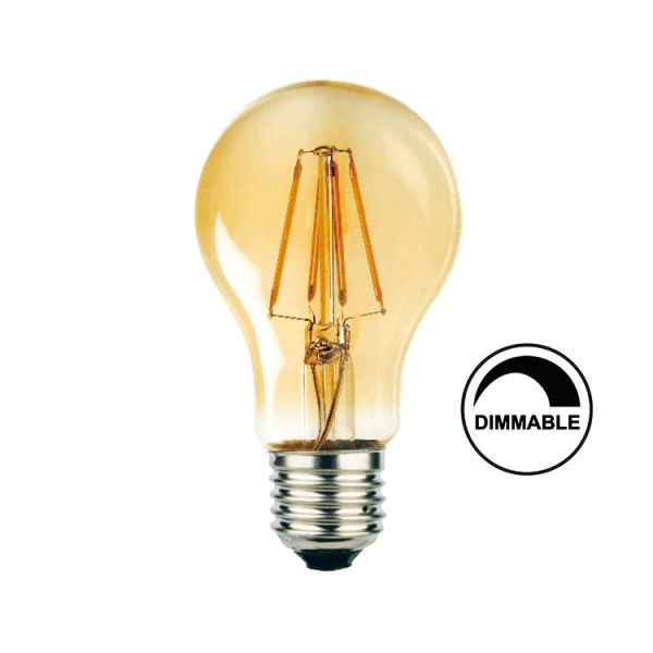 Bombilla led filamento ambar E27 STANDARD